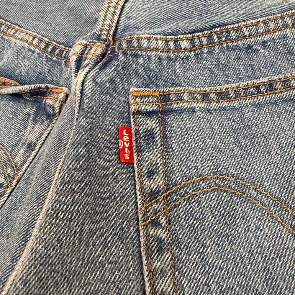 Levi's Distressed Blue Denim Cutoff Shorts - Picture 4 of 6